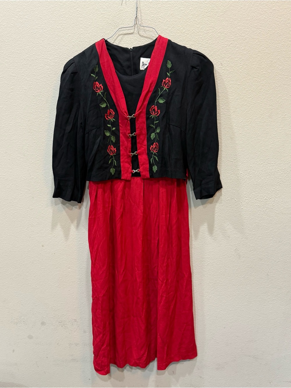 Peri Petites Secretary Floral Embroidery Dress